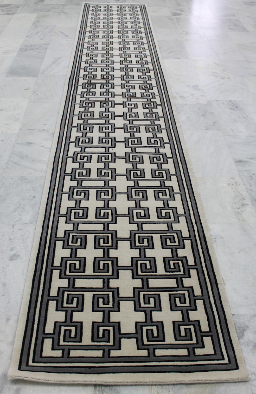 White hall runner rug